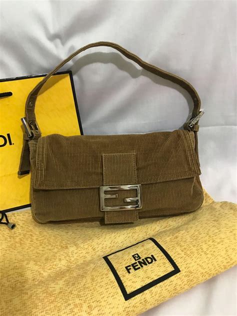 fendi baguette corduroy|Fendi bag.